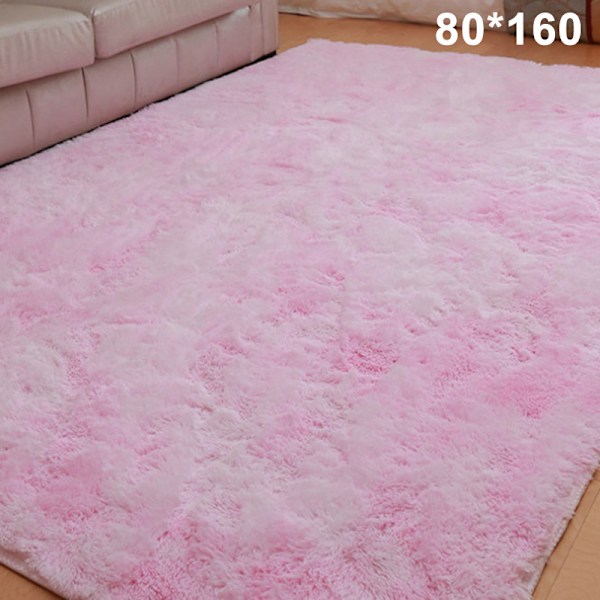 Stue Teppe Soverom Seng Teppe Enkelt Moderne Husholdning Gulvmatte Myk Multi-Zone Bruk Teppe Lyse Rosa Light Pink 80cm*160cm