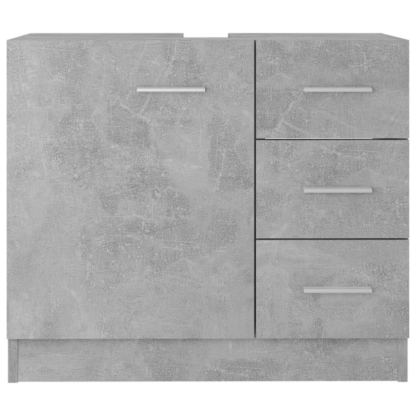 vidaXL Pesualtaiden allaskaappi betoninvärinen 63x30x54 cm tekninen puu Grey gray