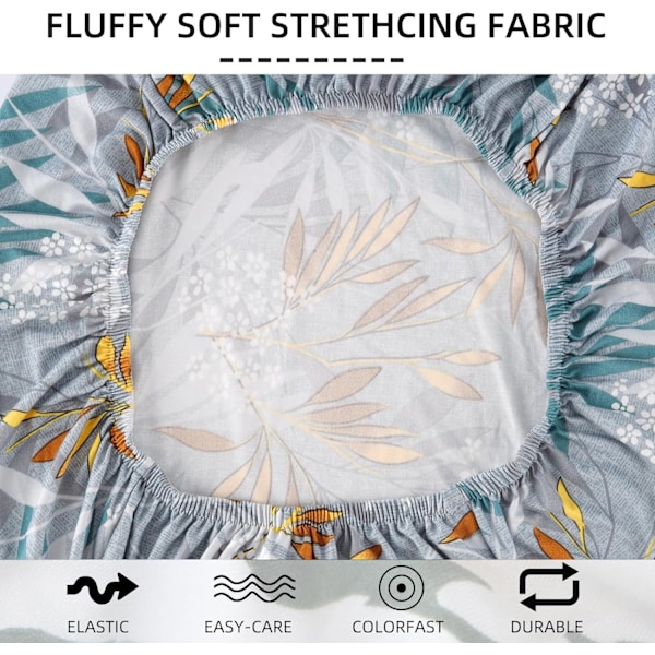 4-pack Julstolsöverdrag Stretch Avtagbar Tvättad Matrum Löv Mönster1 Leaf Pattern1 6