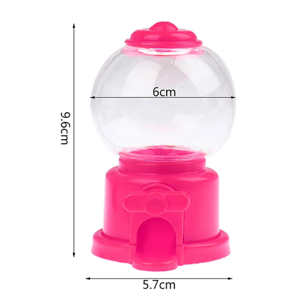 1 stk Søt søt mini godterimaskin Barn boblegave Barn bankleker Dispenser Gumball Mynt sparebøsse Piggy bank Godterileker rose
