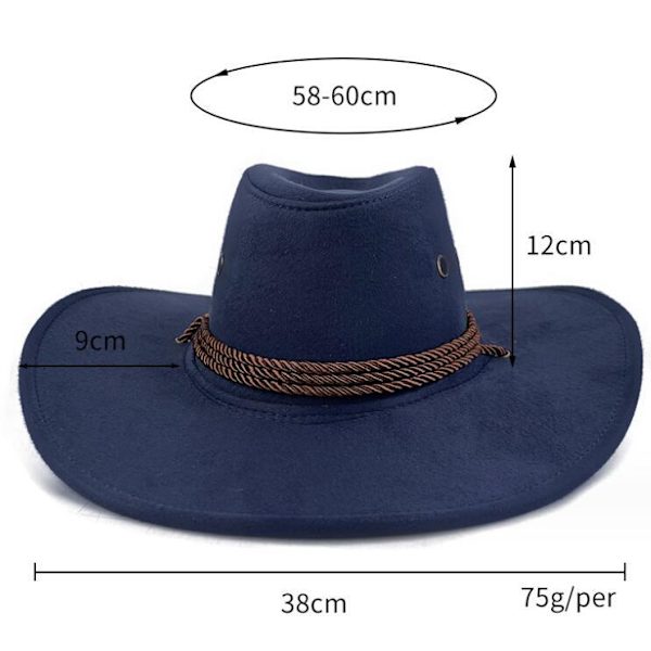 Vintage Cowboy Hat for Men and Women Coffee