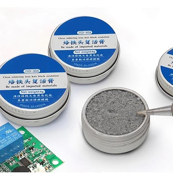 Loddekolbe Spids Tin Aktivator Spidsrenser Fjerner Bly Fr Sølv Silver one size