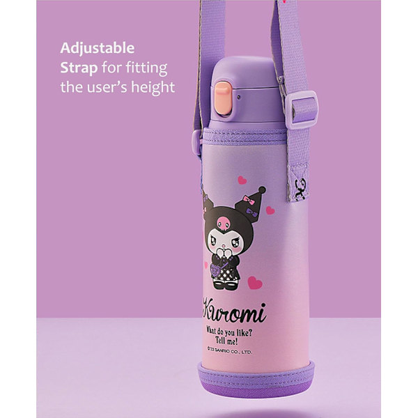 Kuromi Termokande i Rustfrit Stål med Taske 480ml