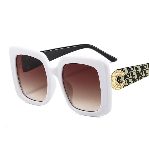 Kuuma brändi naisten aurinkolasit brändi luksus suunnittelija aurinkolasit aurinkolasit mukautettu logo tukkumyynti metalli trimmi neliö aurinkolasit c2 sunglasses
