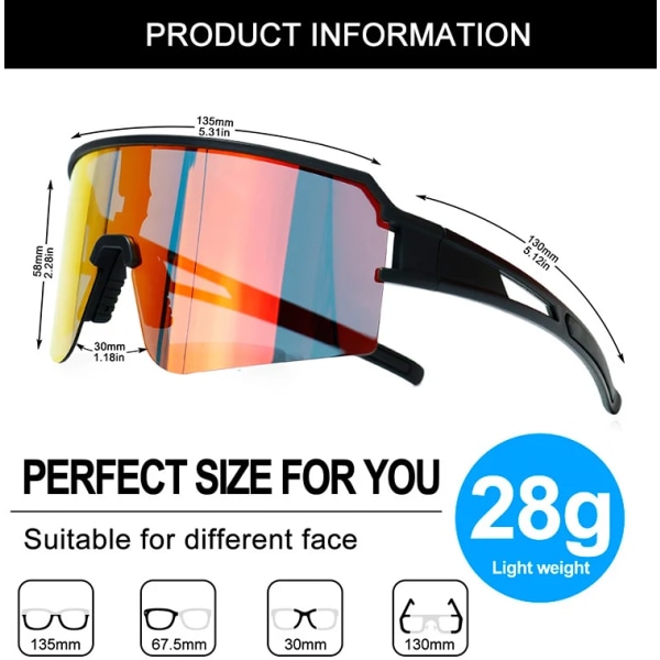 JH132  engros fiske baseball sport sikkerhets solbriller occhiali da sole utendørs polariserte sports solbriller for menn 2024 PC photochromic lens 01 UV400 / UNISEX/ Polarized/sets