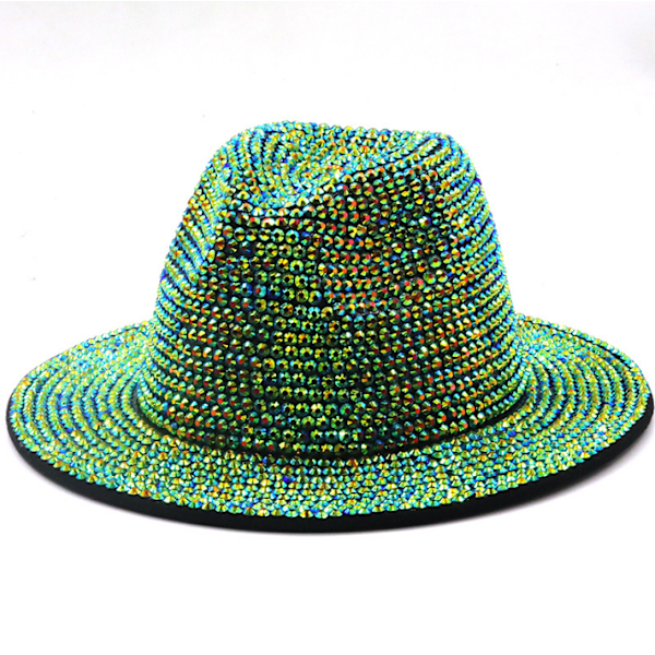 Fashion Sequin Fedora Hat Grøn green M