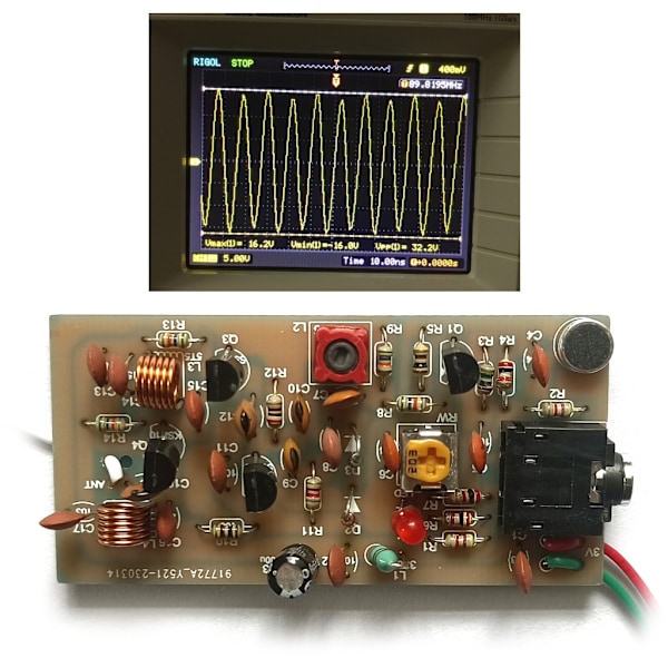 Digitaalinen lähetinmoduuli langaton FM-lähetinlevy DIY 88-108Mhz lähetystä varten koottuna/kokoamattomana