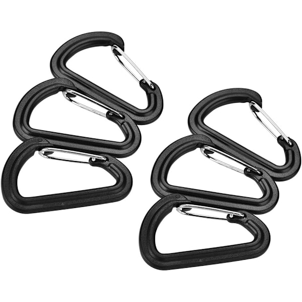 D-ring Karabiner Clip, 20 stk Plastik Vandreturs Spænder Nøgleringe Karabiner til Udendørs