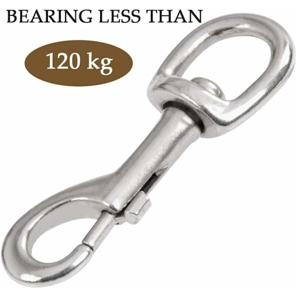 2-pak roterende karabinkrok, svingbar krok for hundekrage, aluminium hestesko-karabinkrok for bånd, tau, nøkkelring
