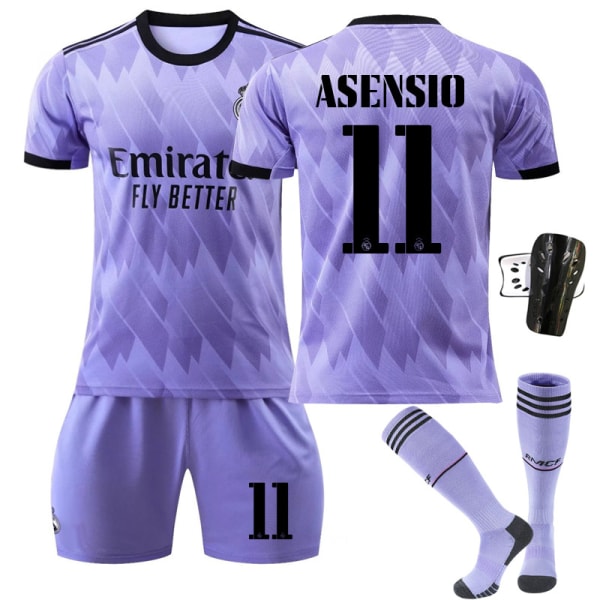 22-23 Real Madrid udebanetrøje lilla nr. 9 Benzema 14. gang jubilæumsudgave 20 Vinicius 10 Modric No. 11 w/ Socks & Gear #18