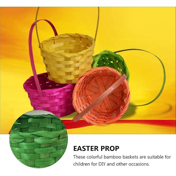 4 kpl Vitsin Pääsiäiskori Mini Kudotut Rattan-korit