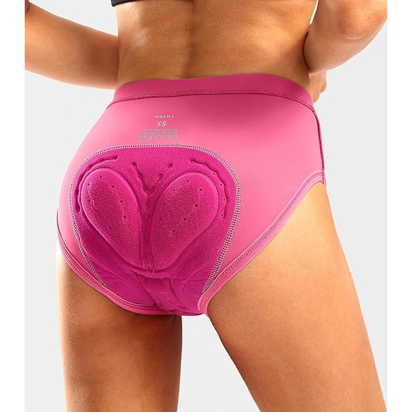 4D-pehmustetut pyöräilyshortsit naisille pyöräilyyn, pyöräilyshortsit, pyöräilyhousut, pinkki Pink M
