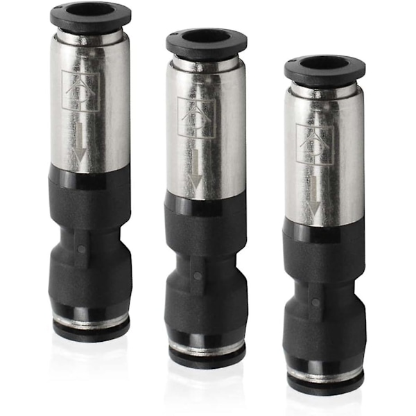 3 pieces 6 mm straight unidirectional pneumatic check valve for connecting compressed air valves