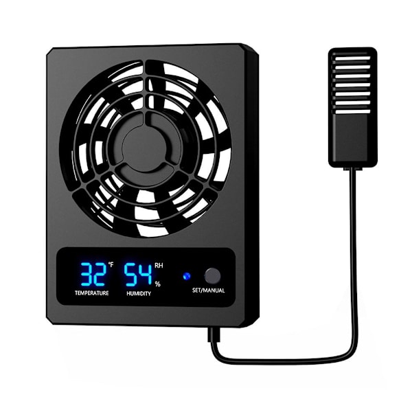 Ventilationsventilator til reptilterrarium, affugter til regnskov degrees Celsius one