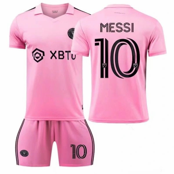 Messi No. 10 Miami International Jersey Koti Pink Aikuisten Jalkapallopaita Lapsille 2XL(185-195cm)