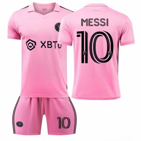 Messi Nr. 10 Miami International Hjemme Fotballdrakt Rosa Voksen Fotballdrakt For Barn 18(100-110cm)