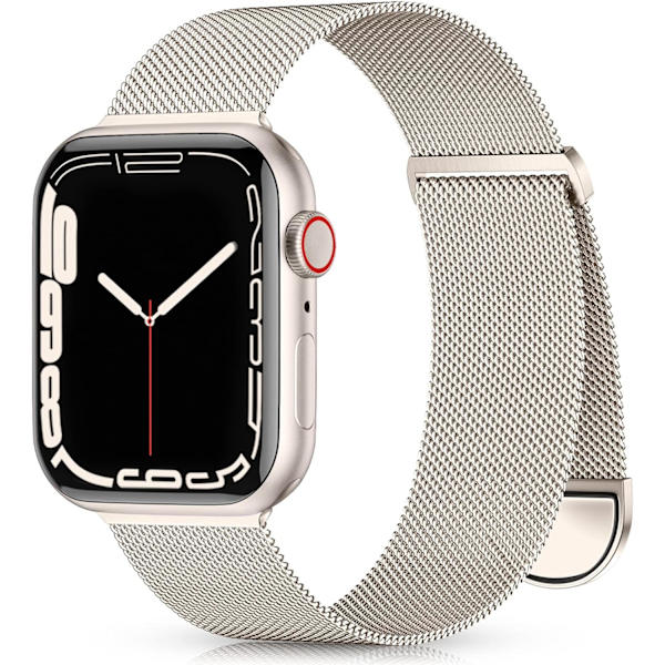 Metalliranneke yhteensopiva Apple Watch -rannekkeen kanssa 40 mm 38 mm 41 mm Starlight Starlight 38/40/41mm