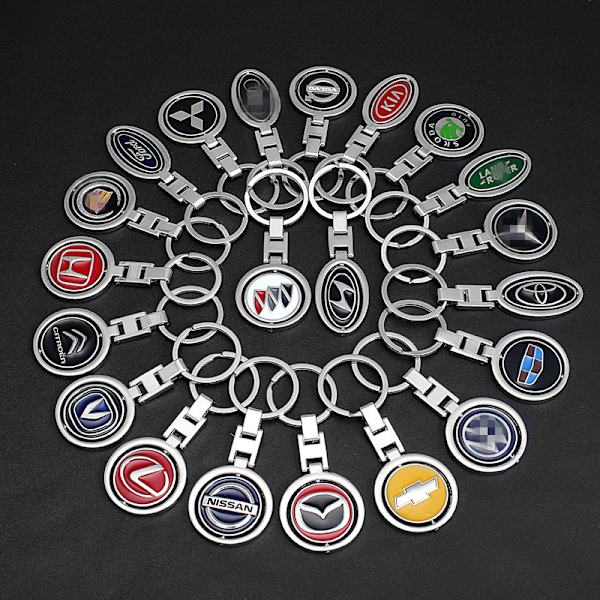 Pyöreä Auton Logo Avaimenperä Miehille - Honda & Hyundai Metalli Avaimenperä Ripustus, Autotarvikkeet volt