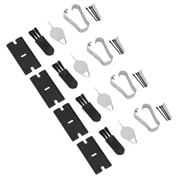 4 Sett Stylusspisser for Galaxy Tab S9 S9+Plus S9 Ultra S9 FE Glatte Stylus-Erstatningsspisser Svart Grå