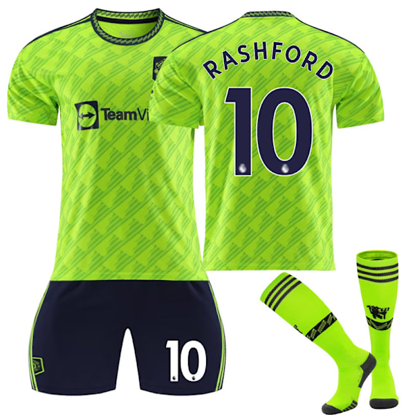 22-23 Manchester United Jalkapallo Away Harjoituspaita RONALDO 7 Aikuisten ja Lasten Mukavat Jalkapallopaidat RASHFORD RASHFORD 10 Kids 26(140-150CM)