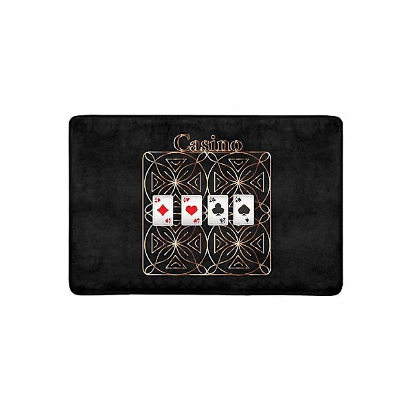 Casino Esser Spillekort Pokerkort Dørmatte Tæppe Hjemmeindretning Gulvmatte Badematte 40x60 Cm