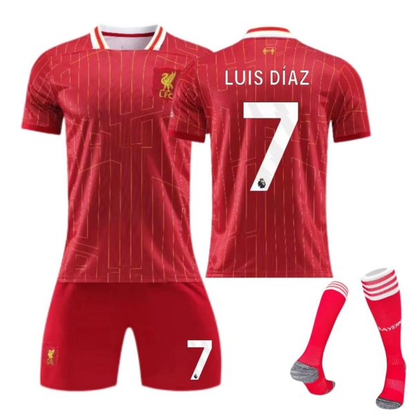 Liverpool 24-25 hemmatröja nr 11 Salah 9 Firmino barn vuxen kostym fotbollströja Size 7 socks 20