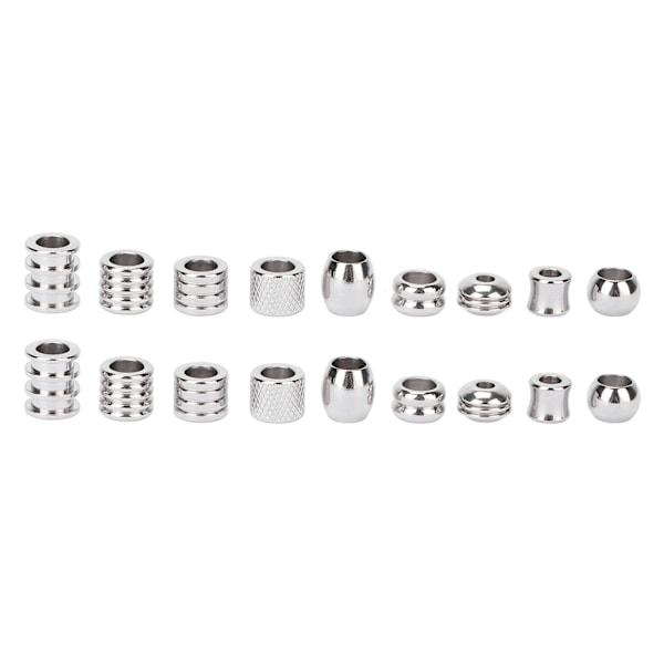 18 stk Viking Hårperler Rustfrit Stål Høj Hårdhed Perfekt Størrelse Enkel Design Bred Anvendelse Dread Perler 0.1