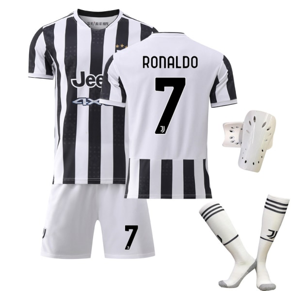 21-22 New Juventus hemmatröja set nr 7 Vlahovic tröja nr 10 Dybala tröja med strumpor Juventus No. 7 with socks + gear 26#