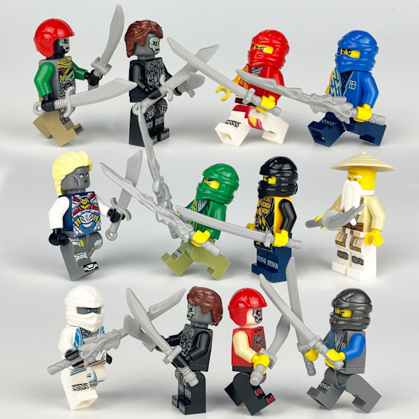 24 kpl:n go Minifigures Kai Jay Sensei Wu Master Rakennusvärikäs colourful one size