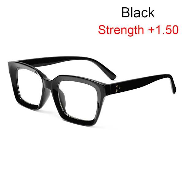 Läsglasögon Presbyopia Glasögon SVARTA STYRKAN +1.50 svart black Strength +1.50-Strength +1.50