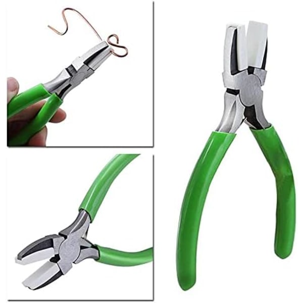 Tång Nylon Platt Tång Kolstål 132mm Längd Spara Ansträngning Smyckestång Tillverkning Handverktyg