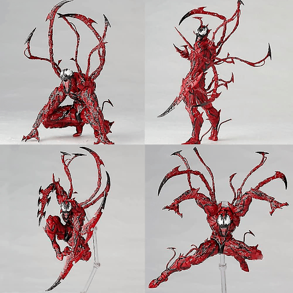 Venom Carnage Actionfigur Alle ledd bevegelige leketøyfigurer Carnage Samleobjektmodell med utskiftbart tilbehør for fans