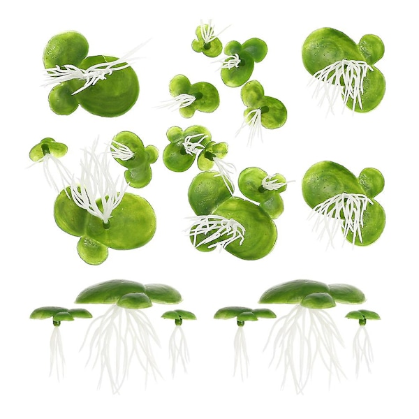90 stk. Mini Fake Andefoder Kunstig Flydende Andefoder Akvarium Simuleringsplanter（2.50X2.50X2.50CM，Som Vist）