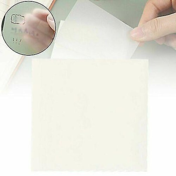 50/100x Transparent Sticky Notes Pad Vandtæt Selvklæbende Klar Memo Note 50 Pcs