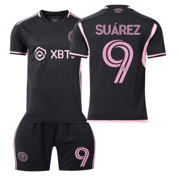 23-24 Miami Jersey nr 10 Messi Major League Soccer Jersey Hemma Borta Svart Rosa Kostym med strumpor No. 9 without socks XL