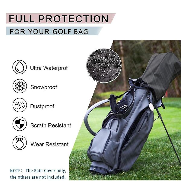 Golfbag Regnöverdrag Huva, Golfbag Regnöverdrag, För Tourväskor/Golfväskor/Carry Cart/Stativväskor
