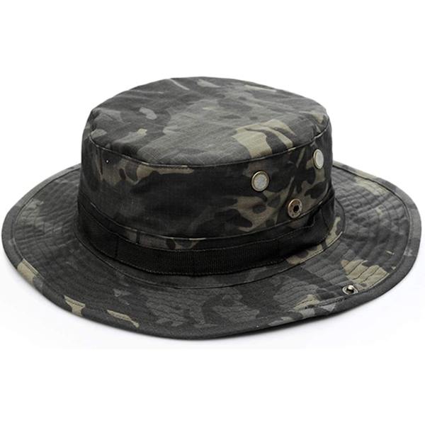 Boonie Tactical Fiskehatt Solskydd Visir Vision Kamouflage för Camping Vandring Fiske Män Unisex B.C