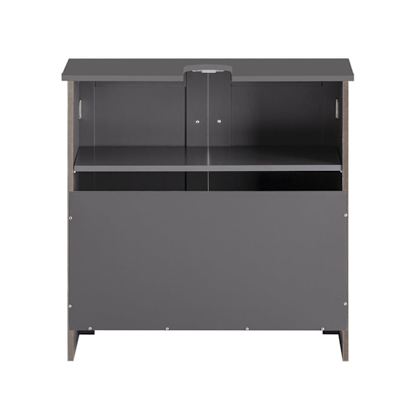 SoBuy håndvask underskab med 2 døre, badeværelsesskab, BZR18-DG Grå Grey Sink cabinet (on wall)