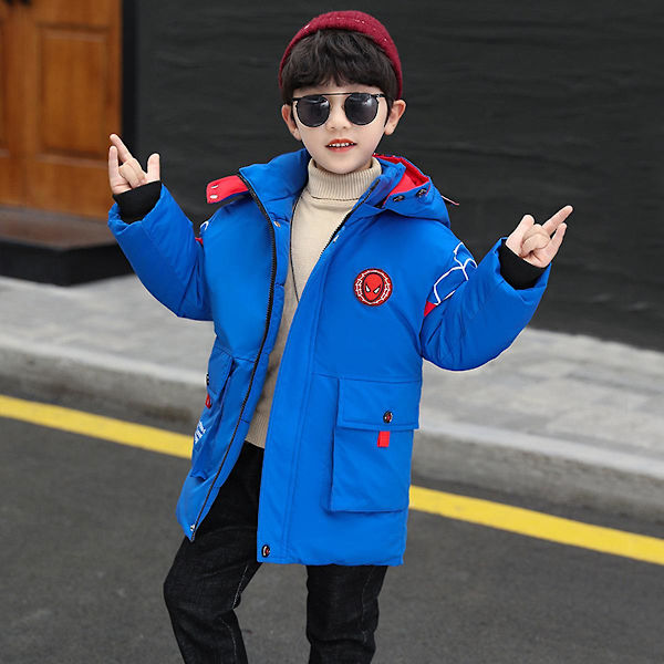 Hämähäkkimies-huppari lapsille lämmin talvitakki Blu Blue 110cm(3-4 years)
