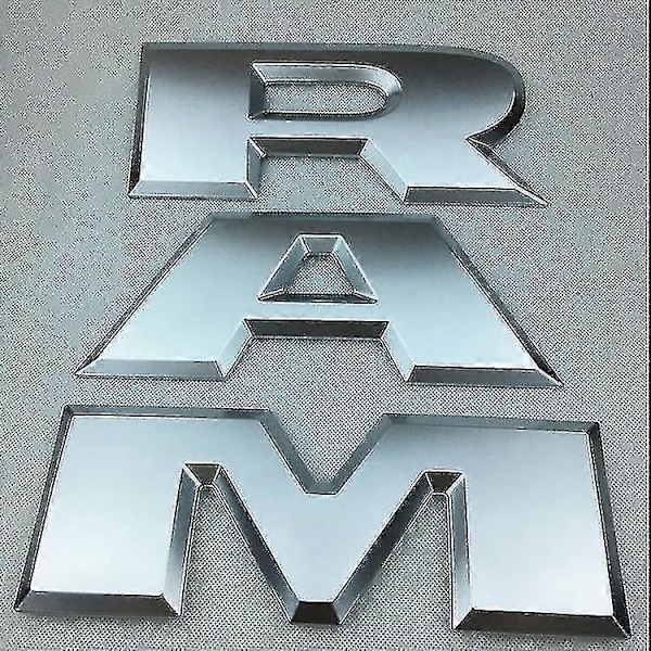 Sopii Dodge Ram -auton takaluukkuun, Pickup-tarroihin, Ram 1500 2500 3500 -mallien takaluukun suuri autotarra - WELLNG Matte Silver