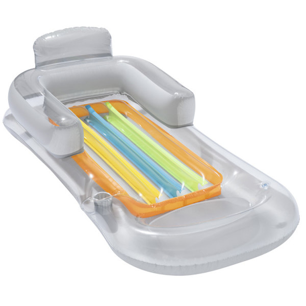 Bestway 43028 - Trendy designet loungestol, ergonomisk, plastik, blandede farver, 1 stk (FQ) Transparent