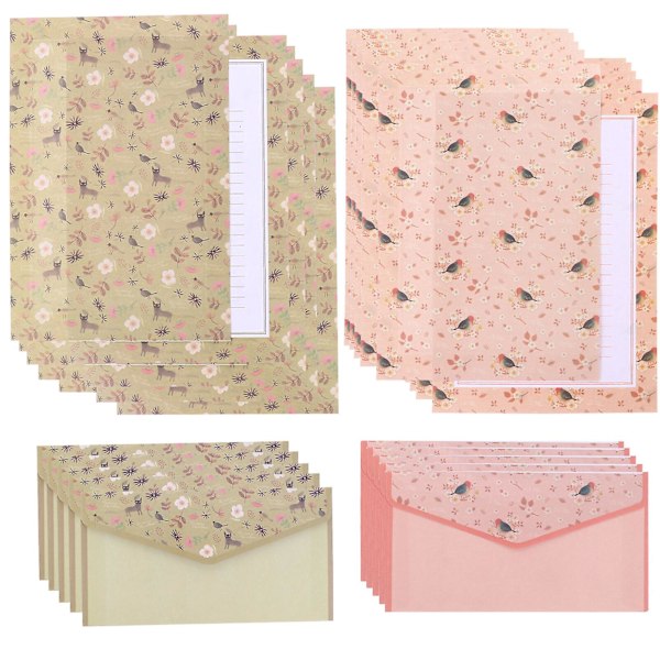 90 kpl kauniita kirjepaperia kirjekuorilla A5 kirjepaperi kirjekuorisetti sekoitettu väri Assorted Color