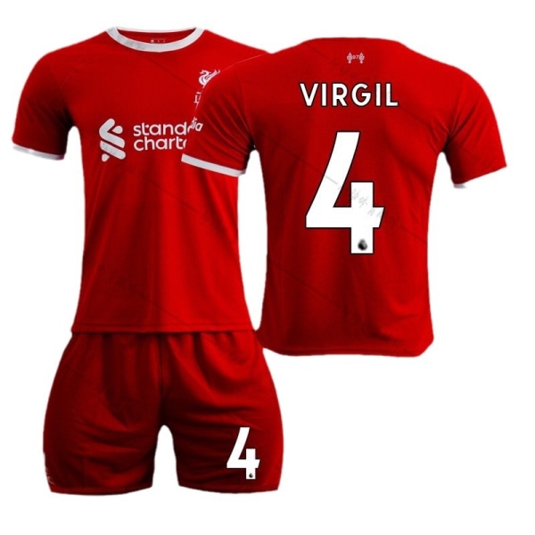 2023-24 ny sæson Liverpool hjemme rød nr. 11 Salah 9 Firmino 27 Nunez fodboldtrøje No. 66 with socks #XS