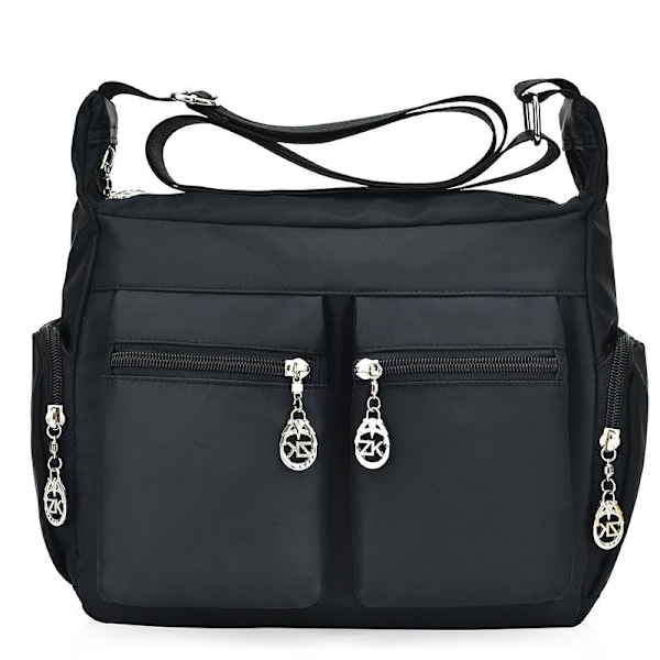 Kvinners håndveske Skulderstroppveske Trendy Ins All-Match Bærbar Dual-Use Casual Bag Black