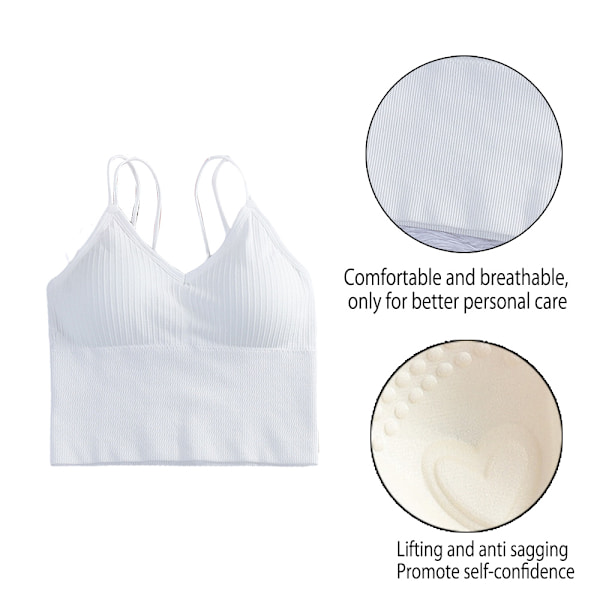 Crop Top Yoga BH CRIS Krydsstropper Ryg Fjernelse Polstring
