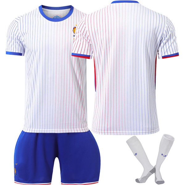 2024 Europacup Frankrike lag bortamatch nr 10 Mbappe fotbollströja 7 Griezmann 9 Giroud 11 Bailey tröja No size socks XL