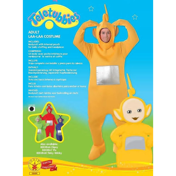 Tinky Winky Teletubbies Aikuisten Hieno Pukeutumiskostyymi Peura Kostyymi Oranssi