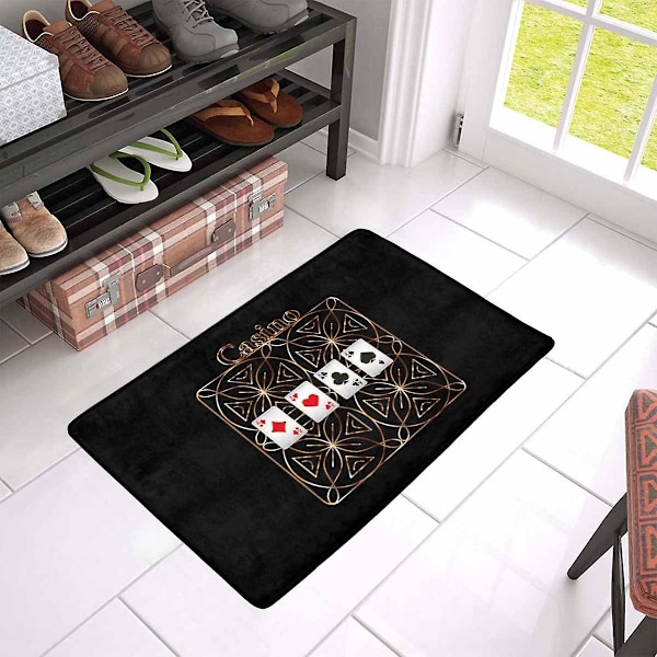 Casino Esser Spillekort Pokerkort Dørmatte Tæppe Hjemmeindretning Gulvmatte Badematte 40x60 Cm