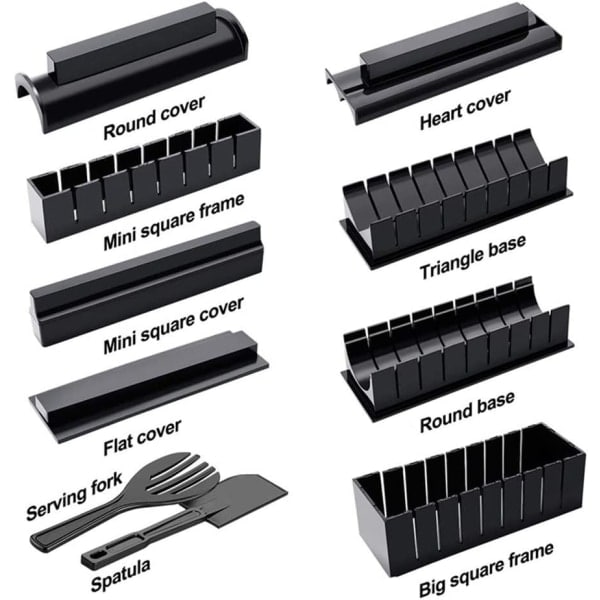 Sushi Maker Kit 10 Komplett Sushi-sett for DIY Sushi