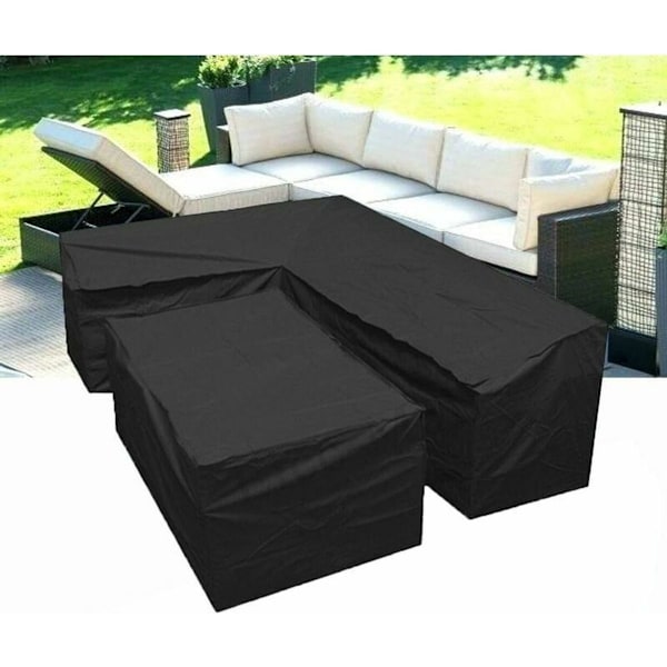 L-formet betræk, 210D, snore, L-formet 215 x 215 x 87 cm + rektangulær